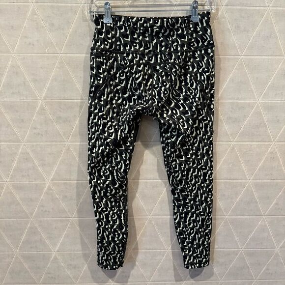 Sweaty Betty Power 7/8 Workout Leggings Leopard Print Green Side Pocket Small - Picture 4 of 9